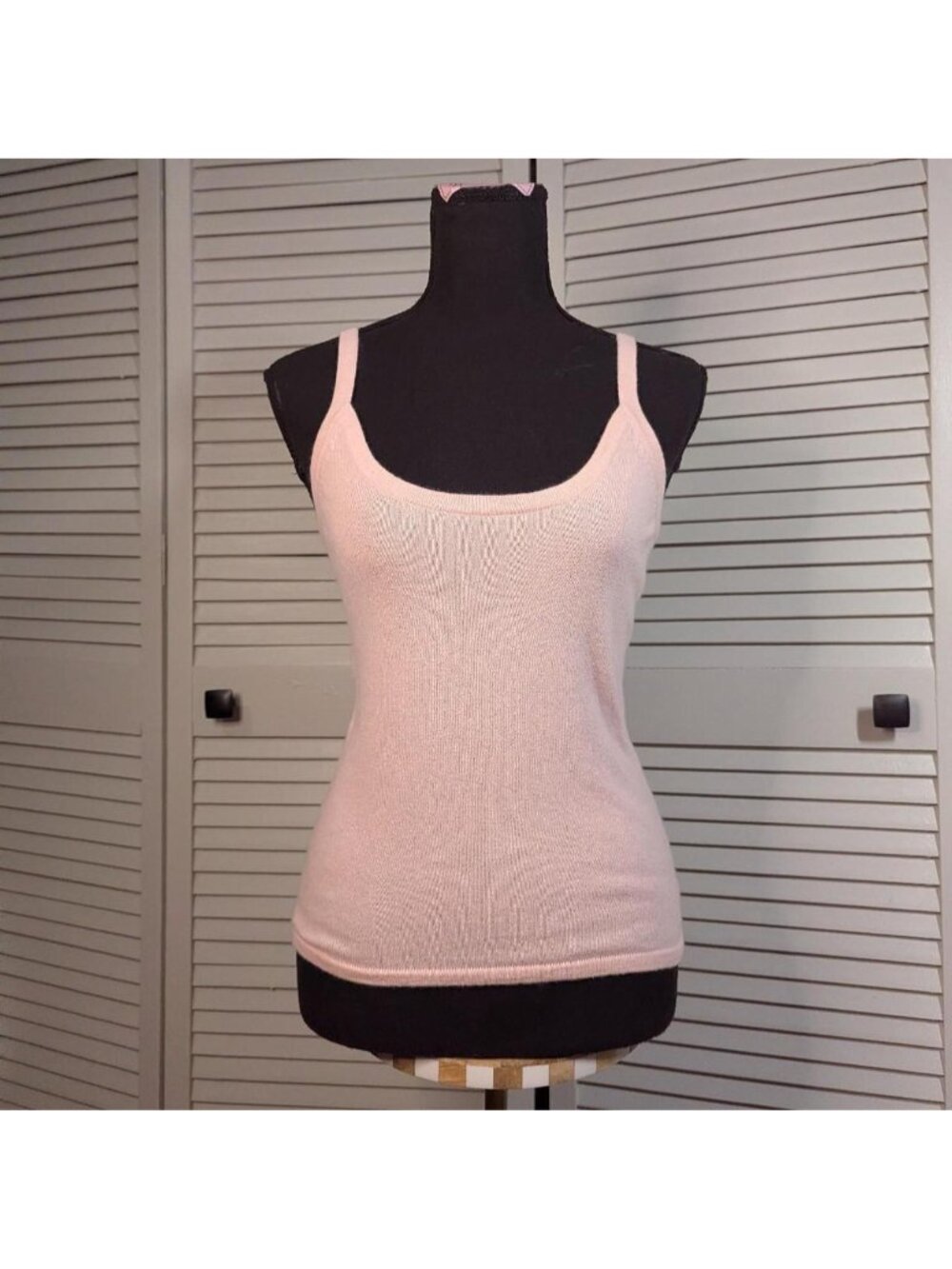 Vintage Cache Cashmere and Wool Baby pink tank top - Picture 2 of 7